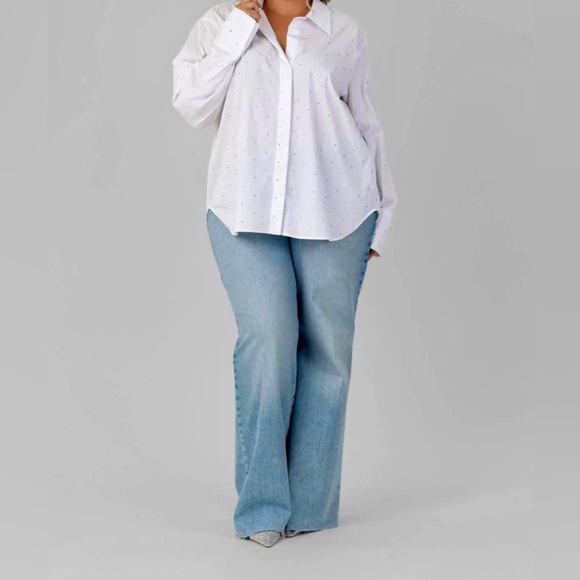 Good American White Button Down Shirt - Picture 1 of 11